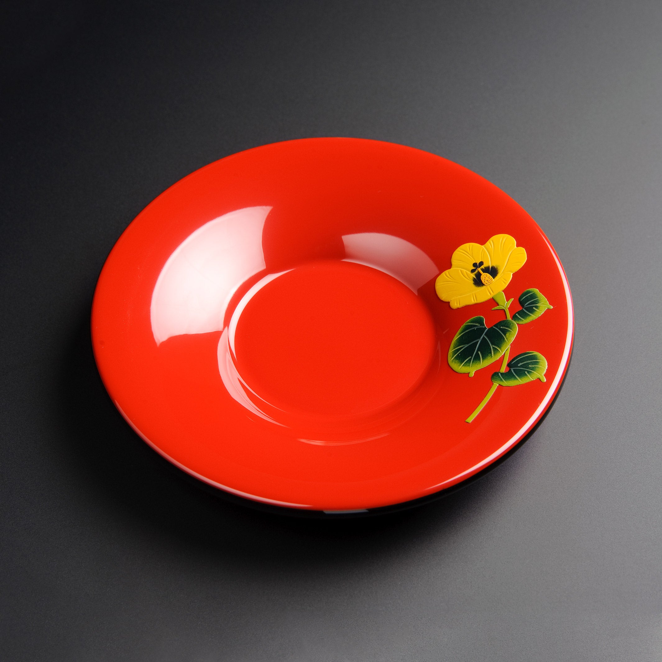 琉球漆器  茶托  小皿  5客セット  角萬漆器 茶托 – 角萬漆器