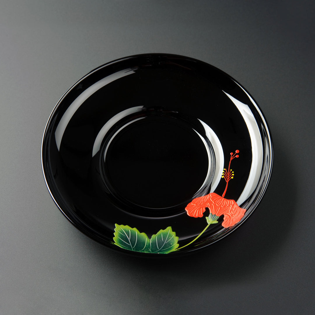 ダルマ茶托 ハイビスカス