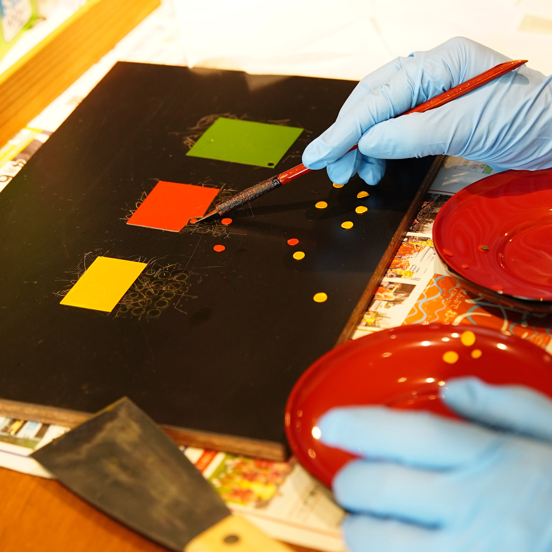 ラスト❣️ 琉球漆器　堆錦　鳳凰　額入り　¥30,000→ ラスト❣️ 琉球漆器 堆錦 鳳凰 額入り ¥30,000→