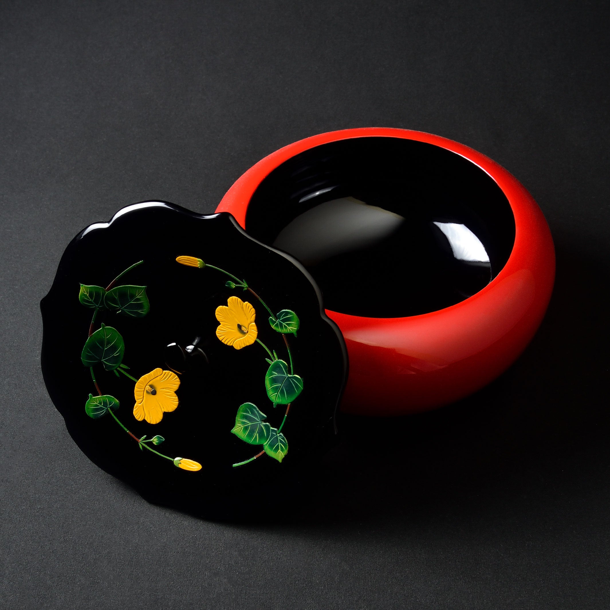 柿型菓子器 大 ゆうな – 角萬漆器