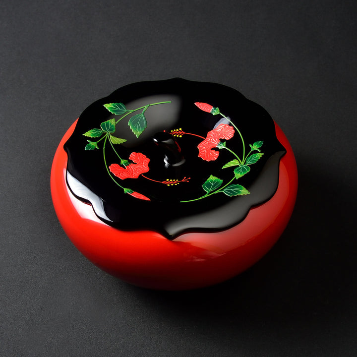 柿型菓子器 大 ハイビスカス