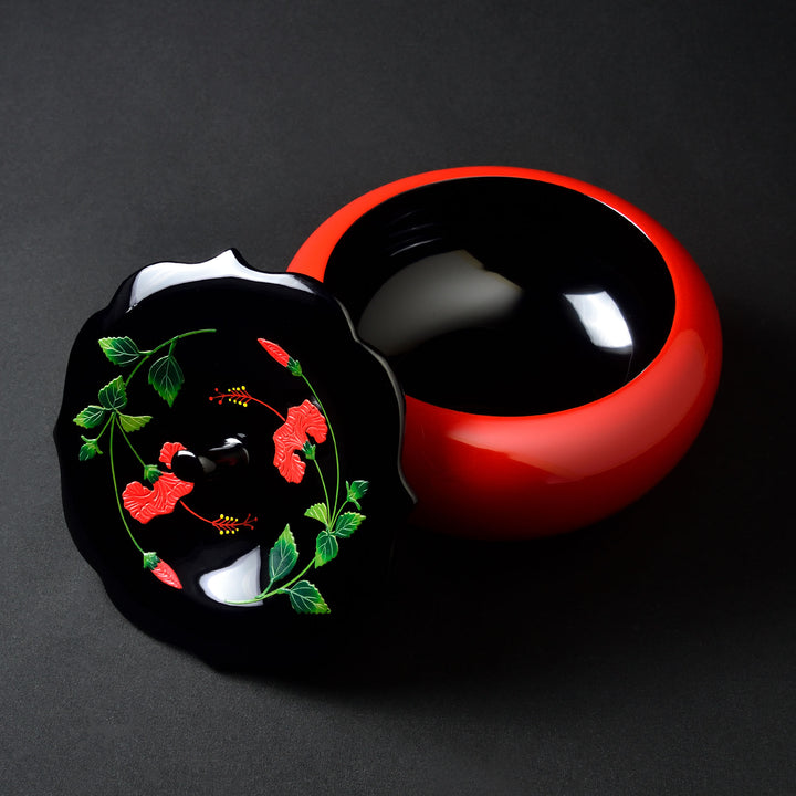 柿型菓子器 大 ハイビスカス