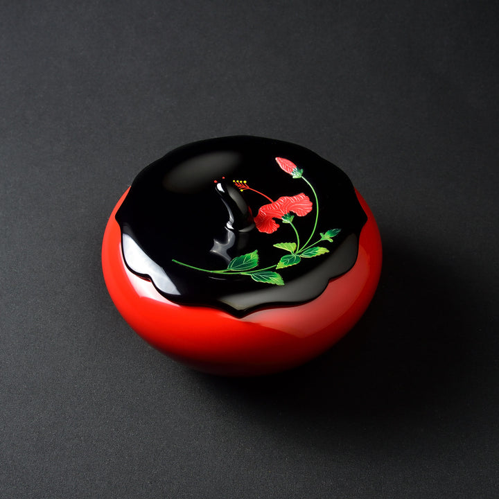 柿型菓子器 小 ハイビスカス