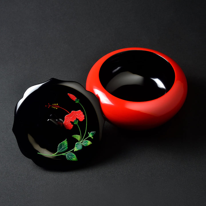 柿型菓子器 小 ハイビスカス