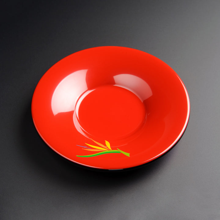 朝顔茶托 彩漆 ストレチア